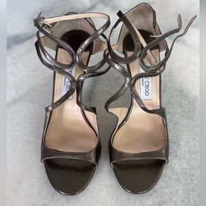 Jimmy Choo Brown Heels Strappy Sandals